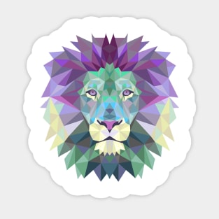 Polygonal lion head t-shirt Sticker